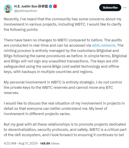 承兑商出逃,WBTC“孙宇晨”效应持续发酵插图5 承兑商出逃,WBTC“孙宇晨”效应持续发酵